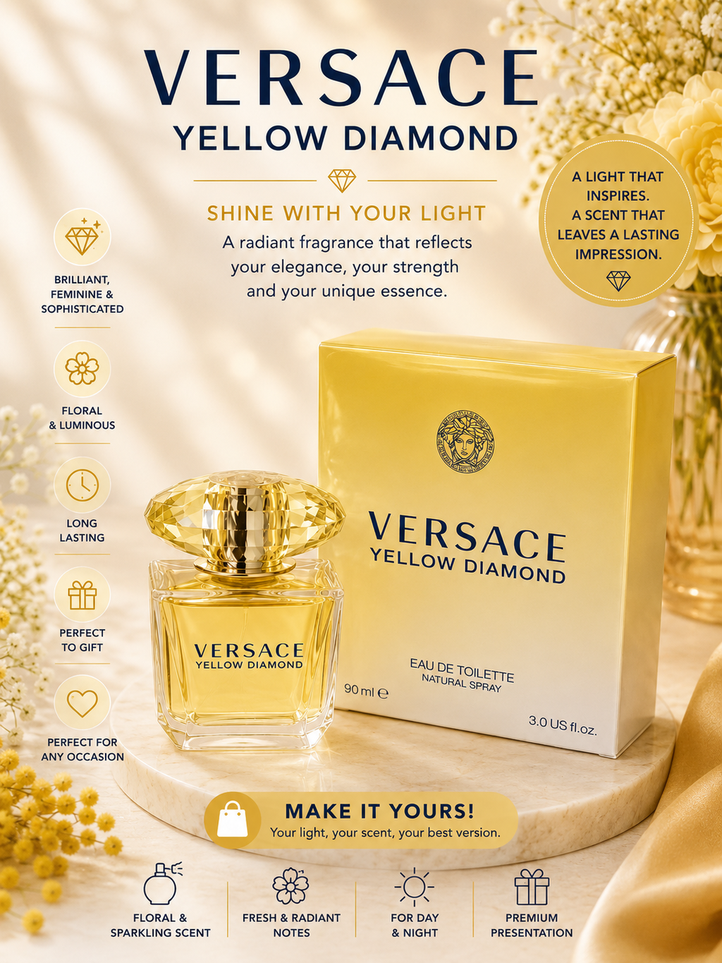 Versace Yellow Diamond for Women – 90ml